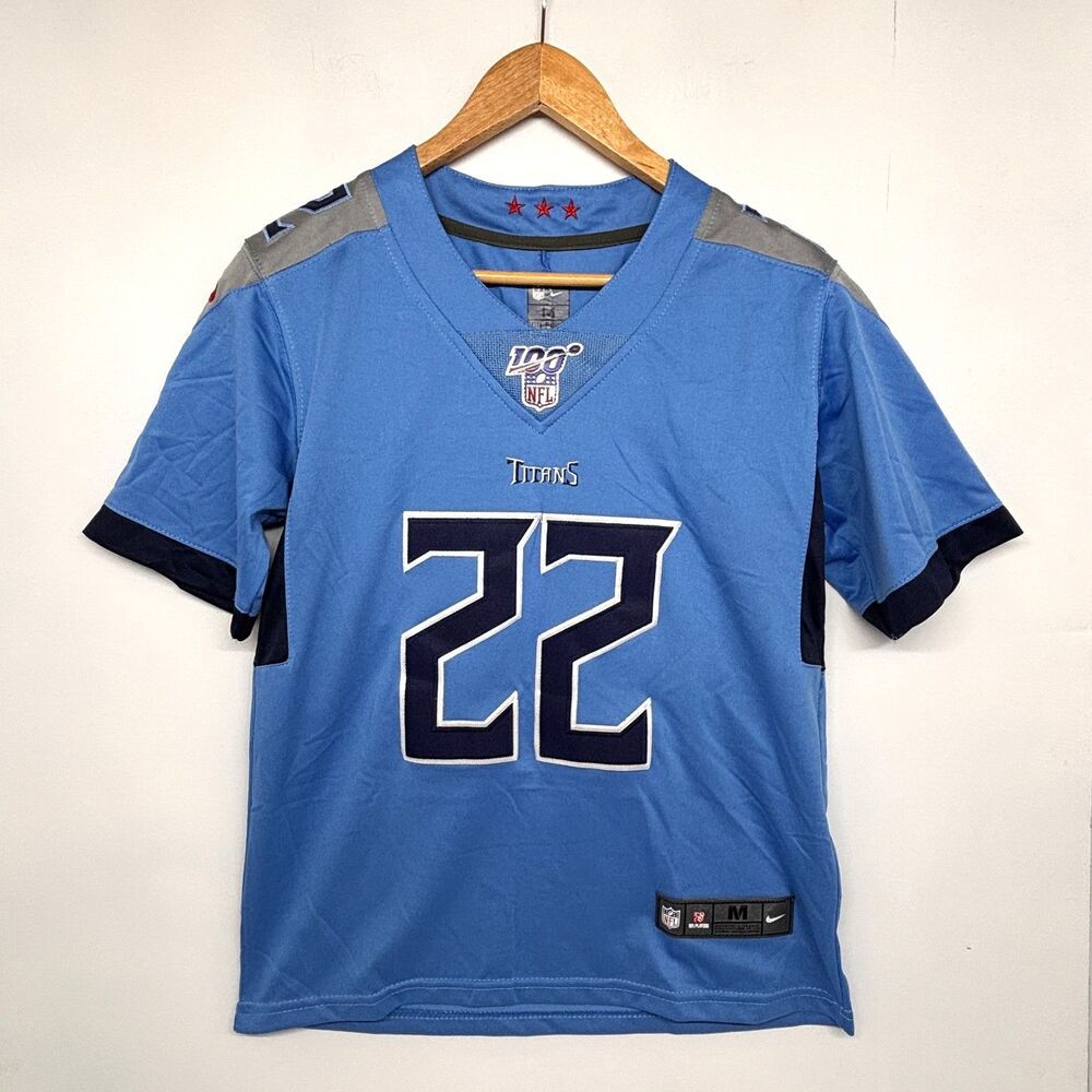 Nike On Field Tennessee Titans Derrick Henry #22 Jersey Blue Youth Med 10/12